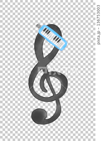 Musical notes with melodica 136753003