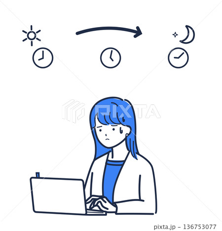 会議前に焦りながら資料を整理して考える女性 会議前に焦りながら資料を整理して考える女性 136753077