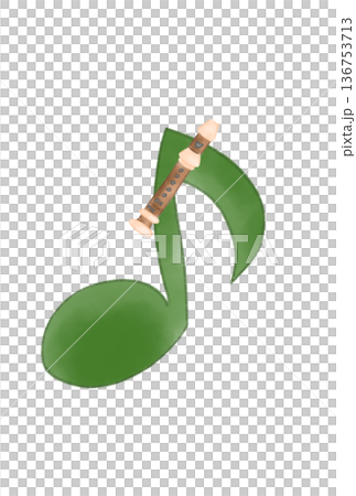 Musical notes with recorder Musical notes with recorder 136753713