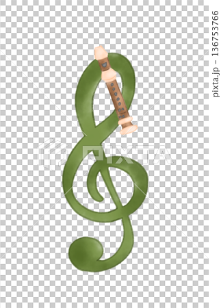 Musical notes with recorder Musical notes with recorder 136753766