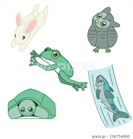 動物の行動イラスト 動物の行動イラスト 136754000
