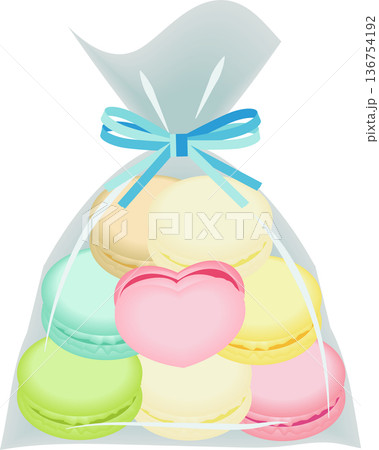 袋詰めマカロン 136754192