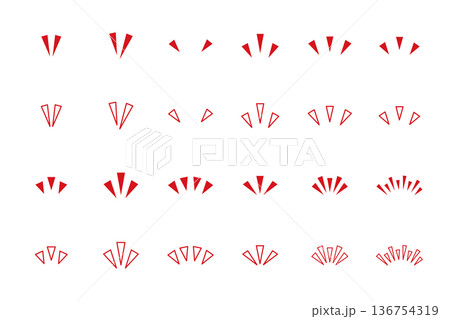 気づき・注目のあしらいセット　手書きのアイコン 136754319