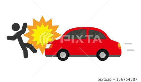 人を撥ねる車 136754387