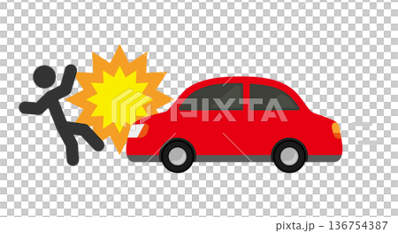 Car hitting someone 136754387