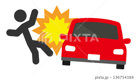 人を撥ねる車 人を撥ねる車 136754389