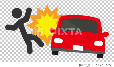 人を撥ねる車 人を撥ねる車 136754389