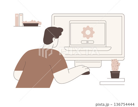 Operating system isolated cartoon vector illustrations. Operating system isolated cartoon vector illustrations. 136754444