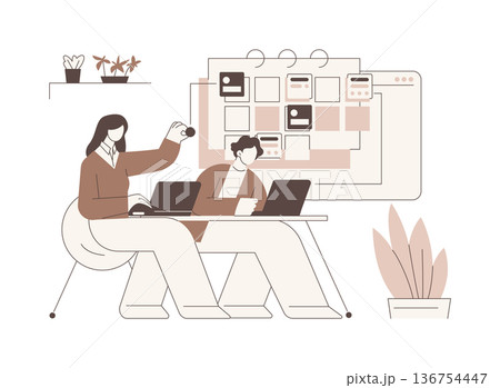 Calendaring software isolated cartoon vector illustrations. 136754447