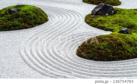 日本庭園、石庭 136754765