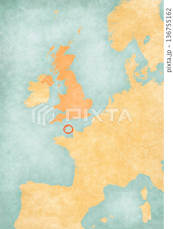 Map of Western Europe - Guernsey 136755162