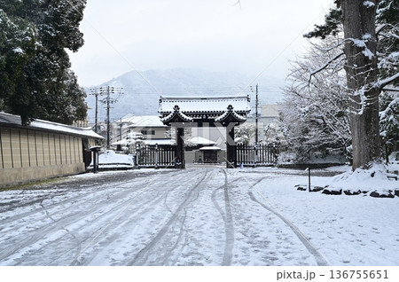 寺町五門の雪景色(京都御苑) 寺町五門の雪景色(京都御苑) 136755651