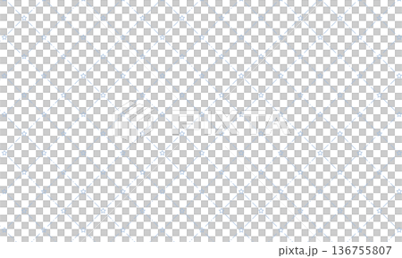 角が尖った星マークのフレームから広がる線と点で結んだひし形の格子柄 136755807
