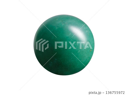 Elegant Green Aventurine Orb on White Isolated Background Elegant Green Aventurine Orb on White Isolated Background 136755972