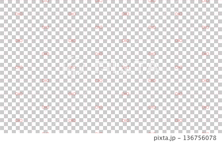ピンクのリボンマークが入った点線の四角いグリッド ピンクのリボンマークが入った点線の四角いグリッド 136756078