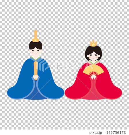 雛人偶 - 2 張向量圖 136756178