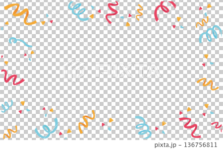 リボンの舞うカラフルなキャンペーン背景 136756811