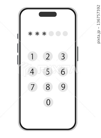 スマホのロック画面　暗証番号 136757392