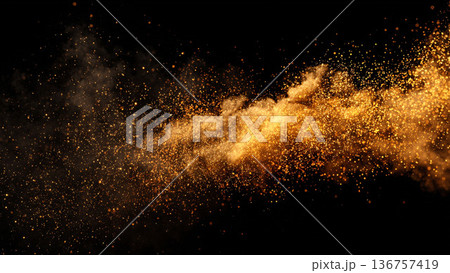 飛散るカラーパウダー 136757419