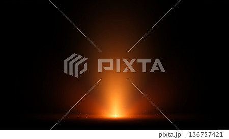 金色のスポットライトが当たった光景 136757421
