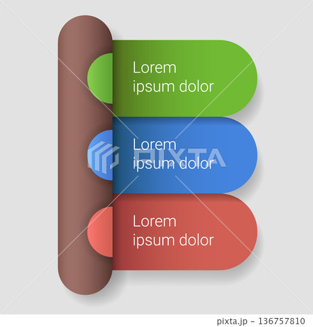 Modern Colorful Infographic Template Background Design 136757810