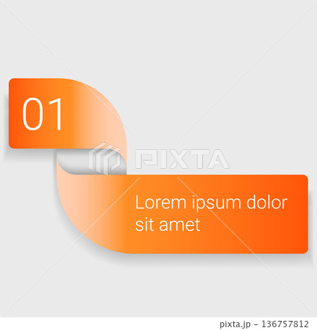 Modern Orange Infographic Banner Template Design 136757812