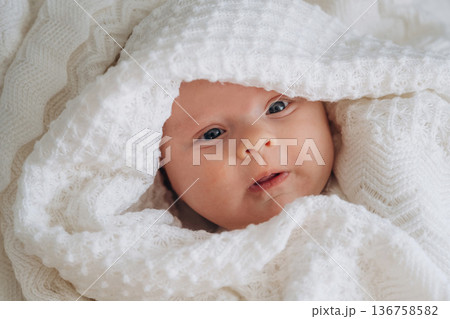Cute little baby is lying down Cute little baby is lying down 136758582