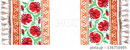 Ukrainian embroidery, folk arts and crafts Ukrainian embroidery, folk arts and crafts 136758995