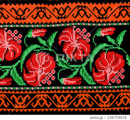 Ukrainian embroidery, folk arts and crafts Ukrainian embroidery, folk arts and crafts 136759038
