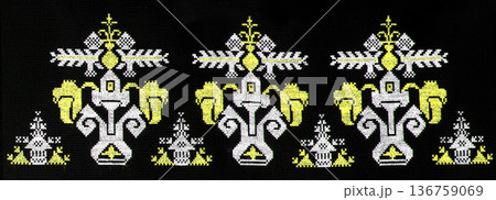 Ukrainian embroidery, folk arts and crafts 136759069