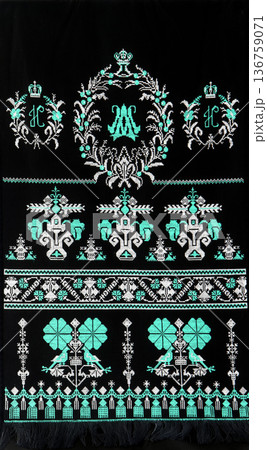 Ukrainian embroidery, folk arts and crafts 136759071