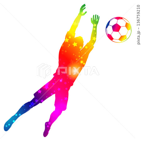 Silhouette Soccer Player Silhouette Soccer Player 136759210