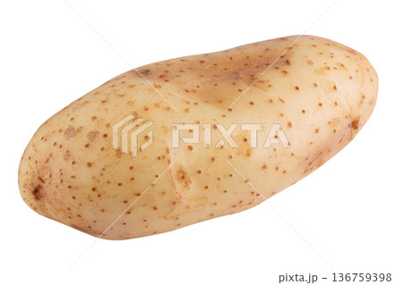 Raw potatoes isolated on white background. 136759398