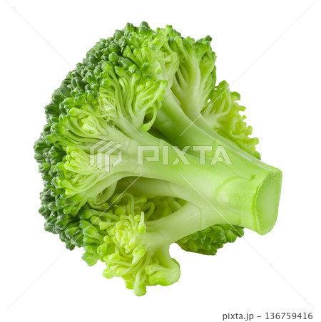 Fresh broccoli blocks for cooking isolated over white background. Fresh broccoli blocks for cooking isolated over white background. 136759416