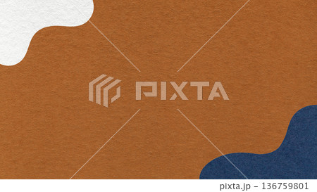 Rust textured paper background with dark blue white fluid blob corner shapes and copy space for banner, presentation Rust textured paper background with dark blue white fluid blob corner shapes and copy space for banner, presentation 136759801