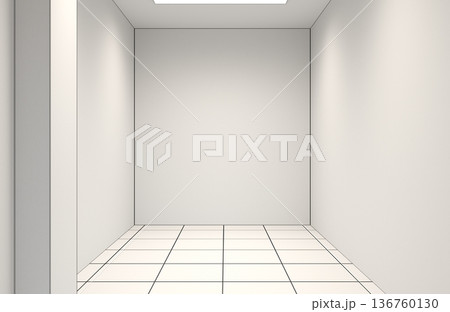 visualization of a large empty interior, 3D illustration visualization of a large empty interior, 3D illustration 136760130