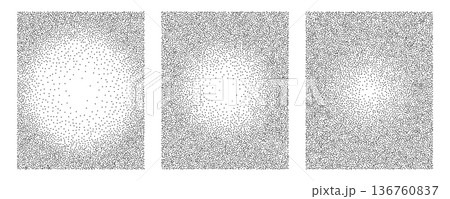 Noise grain gradient background, dot pattern spray effect set 136760837