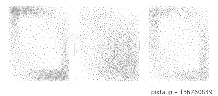 Noise grain gradient background, dot pattern spray effect set Noise grain gradient background, dot pattern spray effect set 136760839