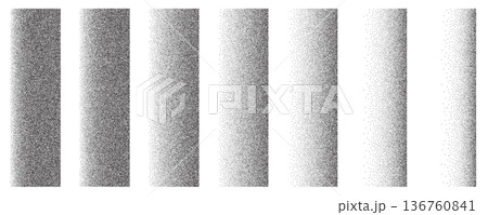 Noise grain gradient background, dot pattern spray effect set 136760841