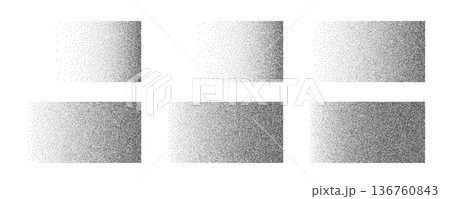 Noise grain gradient background, dot pattern spray effect set 136760843