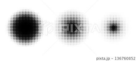 Round dot pattern, abstract half tone background Round dot pattern, abstract half tone background 136760852