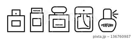 Vector icon of a men s fragrance bottle Vector icon of a men s fragrance bottle 136760987
