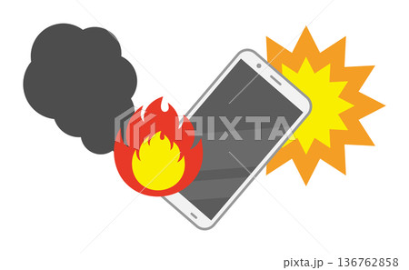 故障して発火するスマホ 136762858
