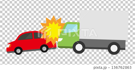 トラックと車の追突事故 トラックと車の追突事故 136762863