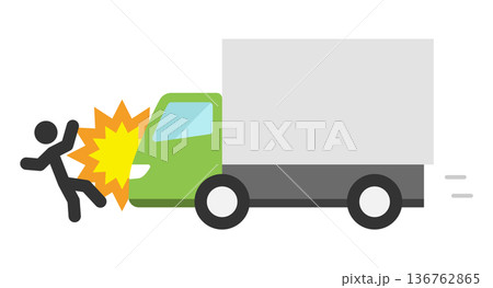 人を撥ねるトラック 136762865