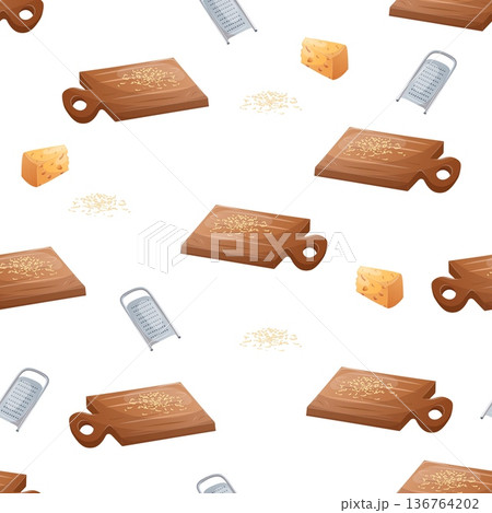 Seamless cheese and grater pattern Seamless cheese and grater pattern 136764202