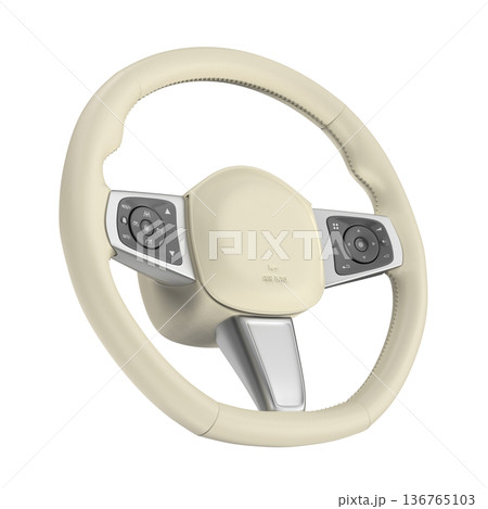 Beige leather steering wheel Beige leather steering wheel 136765103