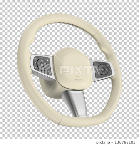 Beige leather steering wheel Beige leather steering wheel 136765103
