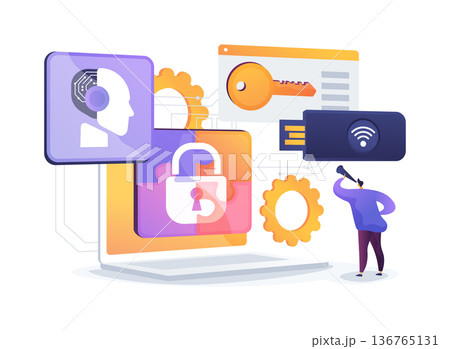 Cryptographic Key Storage abstract concept vector illustration. Cryptographic Key Storage abstract concept vector illustration. 136765131