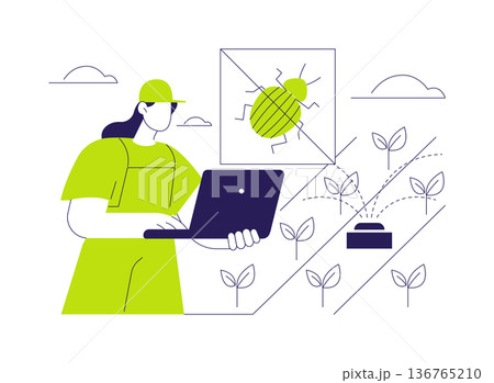 Integrated pest management isolated cartoon vector illustrations. 136765210